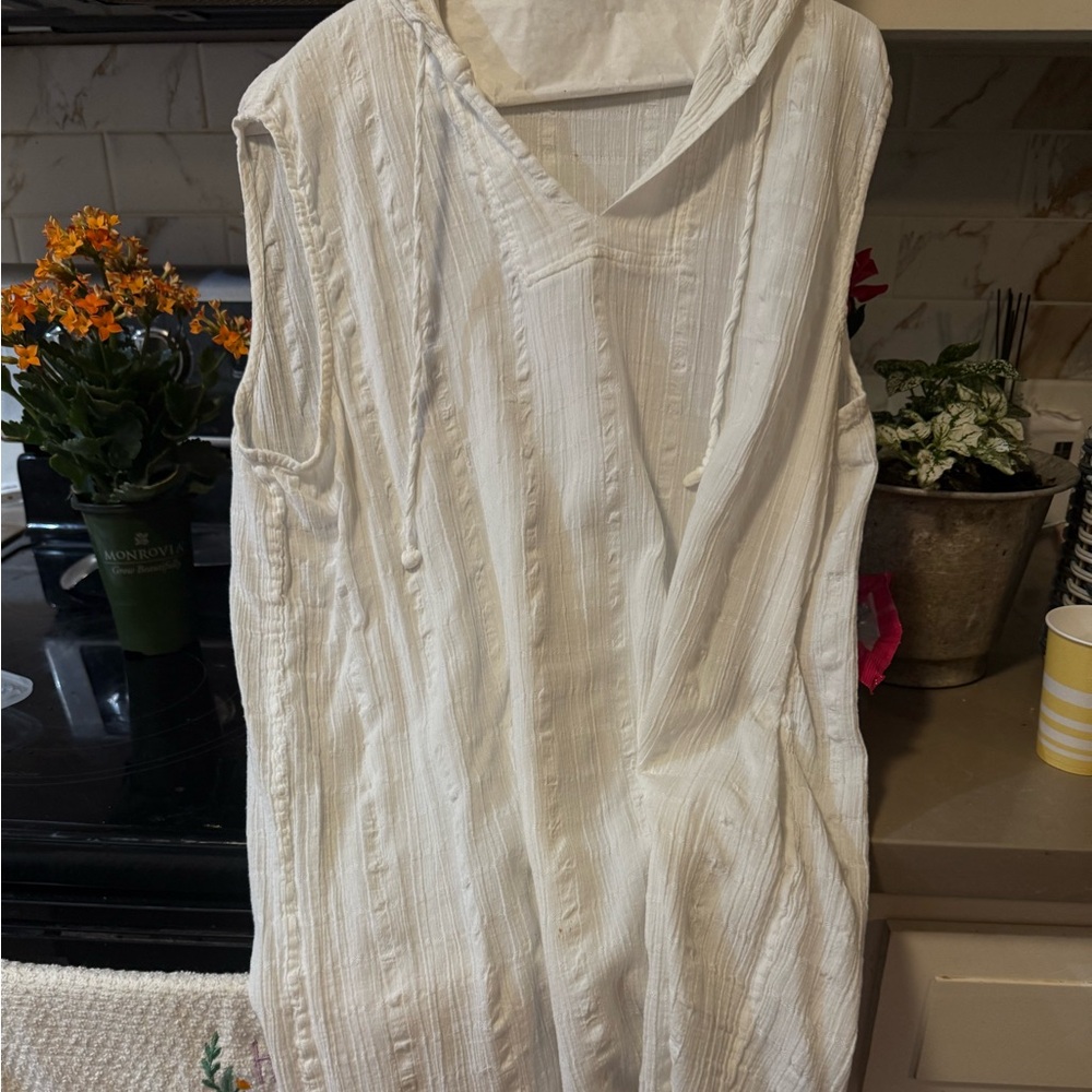 Revue White Cotton bathing suit cover up